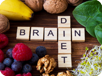 Food diet for a healthy brain.